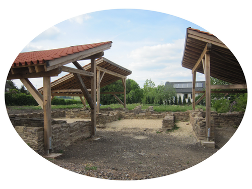 Erhaltener Teil der Villa auf dem Hüttenberg Erhaltener Teil der Villa auf dem Hüttenberg