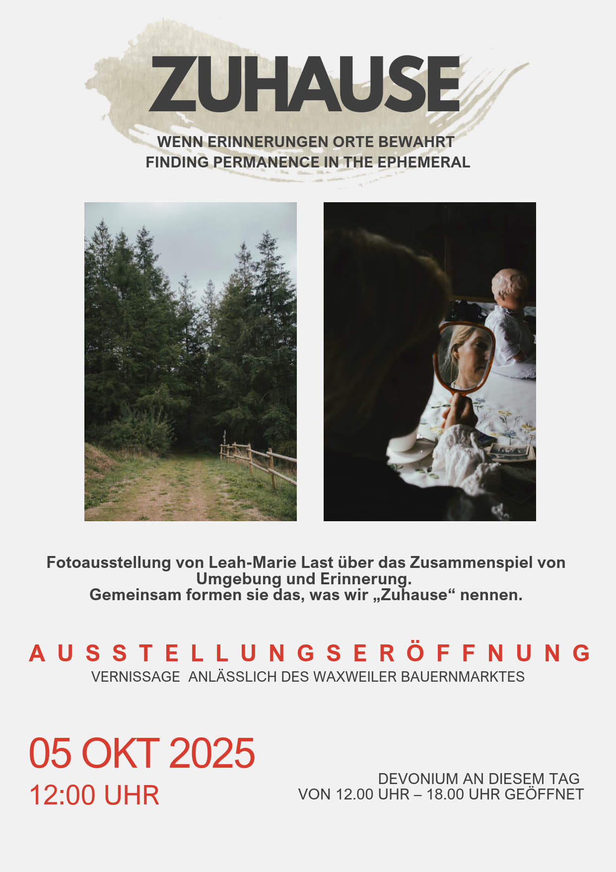 05.10.2025 Zuhause Fotoausstellung von Leah-Marie Last